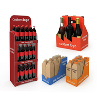Support d'affichage en carton ondulé pour boissons, vin, bière, canettes, bouteilles, boissons, papier, pour supermarché, boutique, ONE PLUS