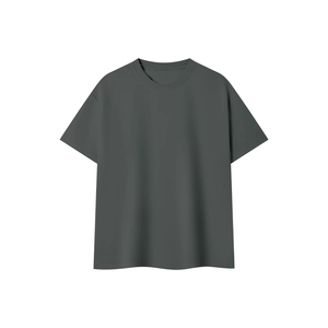 Camiseta de Algodón para Hombre, Cuello Redondo, Corte Clásico, Color Gris Carbón, Lisa, Básica, Casual, Manga Corta, Venta al Por Mayor - Product Image 6