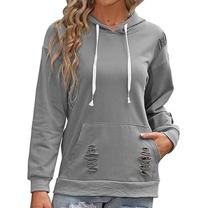 SFIVE INDUSTRIES Sudadera con Capucha Personalizada Bordada Estilo Urbano Desgastado Transpirable Unisex con Rasgaduras al por Mayor OEM - Product Image 4