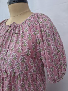 Vestido Maxi Plisado GODH FAB Gótico con Estampado Floral, Manga Abullonada, Corte Holgado, Estilo Bohemio Casual de Primavera para Mujer, en Chifón - Product Image 5