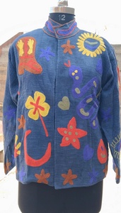Nueva Chaqueta de Algodón Corta con Bordado Suzani Hecho a Mano para Otoño/Invierno/Primavera, Ropa de Mujer, Cuello Mandarín, ODM - Product Image 4