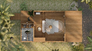 Villa écologique industrielle NB04 avec toit en chaume pour usage hôtelier ou de retraite – Prix compétitif – Préfabriqué moderne en bambou du Vietnam – Garantie 3 ans - Product Image 6