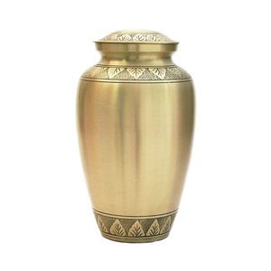 โกศบรรจุอัฐิทองเหลืองสไตล์มินิมอลหรูหรา ของตกแต่งบ้านที่ทันสมัย งานแฮนด์เมด ความจุ 3-4 ลิตร รับพิมพ์ลายตามสั่ง - Product Image 1