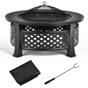 Handmade Stainless Steel <b>Fire</b> <b>Pit</b> Outdoor <b>Camping</b> Bonfire Bowl Garden Patio Heater BBQ - Product Image 3
