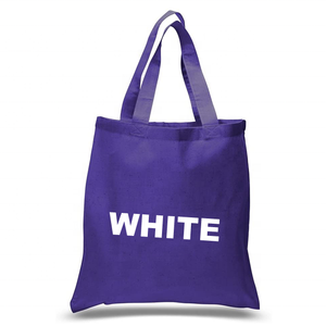 Bolsas de compras reutilizables de lona de algodón orgánico con logotipo impreso personalizado y asa de transporte al hombro - Product Image 3