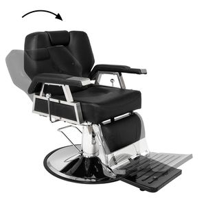 HZ8706 Sedia da Barbiere Professionale Portatile con Sollevamento Idraulico, Grande, Nera - Product Image 3