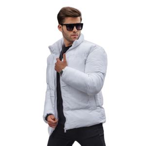 2024 men new design stylish logo puffer jacket streetwear comfortable long sleeve shiny jacket for men - Product Image 1
