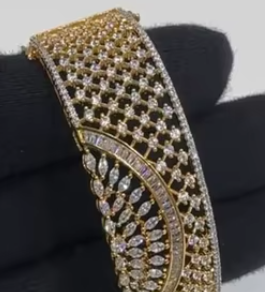 Designer High Quality Gold Plated Zircon Charm <b>Bracelet</b> for Women and Girls-Modern & Party Wear - Product Image 2