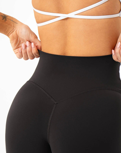 Premium Quality Women's High <b>Waist</b> Skinny Fit Running Shorts Breathable Quick Dry Seamless Solid Digital Print 2026 Wholesale - Product Image 3