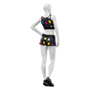 Ensemble de vêtements de yoga et de fitness pour femmes en 2 pièces, soutien-gorge de sport, short taille haute, séchage rapide, sans couture, OEM ODM, ensembles en gros - Product Image 2