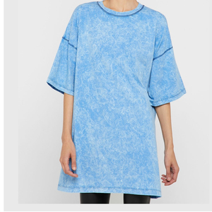 Nouveaux T-shirts pour femmes, style sport, avec logo brodé personnalisé, effet délavé, vintage, pour l'extérieur, tendance et respirants - Product Image 3