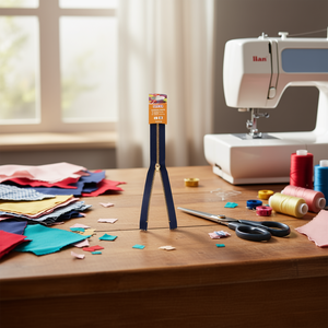 Cerniere in metallo blu navy da 30 cm per cucito e artigianato - Product Image 2