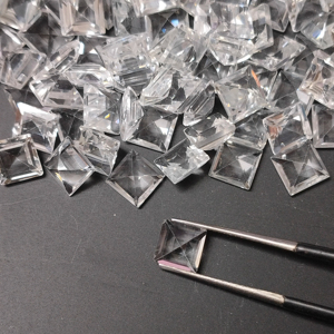 Topacio Blanco Natural de 7MM, Corte Cuadrado Escalonado, Gemas Sueltas de la Mejor Calidad para Joyería - Product Image 4