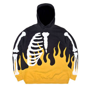 Sudadera con Capucha Extra Grande Personalizada Nesta Sports, 100% Algodón, con Parches Bordados de Calaveras en Llama, Gruesa, de Invierno, Estilo Vintage - Product Image 1