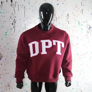 Sweat-shirt à col montant DPT BROWN 100% BLANC avec broderie appliquée, col large, URBAN PRODUCTIONS - Product Image 2