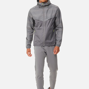 Ensemble de survêtement personnalisé pour homme, grande taille, hiver, léger, imprimé, résistant au vent, respirant, pour le jogging, fabricant OEM - Product Image 1