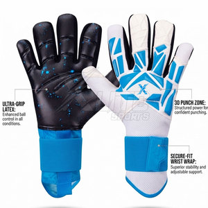 Gants de gardien de but de football professionnels en caoutchouc 3D respirants, antidérapants, avec fermeture auto-agrippante, construction flexible et paume adhérente - Product Image 6