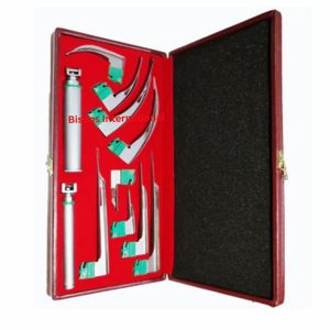 Wholesale Manual 10-Piece Stainless Steel Laryngoscope Set Fiber <b>Optic</b> LED Intubation Kit Multiple Blades Handle (CE Certified) - Product Image 3