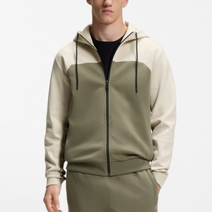 Conjunto de Sudadera con Capucha y Pantalones de Forro Polar Colorblock para Hombre, Cálido, Invierno 2026 / Conjunto de Sudadera con Capucha y Pantalones de Forro Polar Colorblock para Hombre, Dos Piezas - Product Image 5
