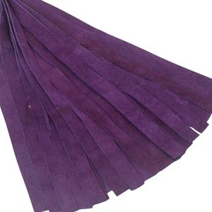 Purple Suede <b>Flogger</b> With Braided Handle And Rounded Ends For Gentle Play - Product Image 4