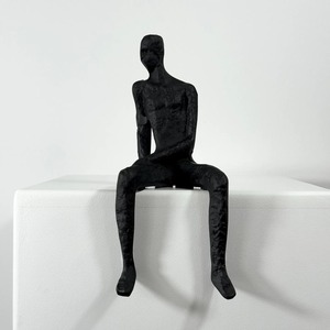 Ensemble de 4 figurines décoratives noires pour hommes, objets décoratifs de table, idéal pour la maison, le bureau, le salon, comme accent de bureau et idée cadeau. - Product Image 2