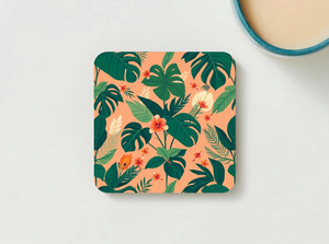 Tapis en bois vintage à motif feuille de palmier, réutilisables, résistants à la chaleur, écologiques, vert, jaune, turquoise, accessoires de table NEHA ENTERPRISES - Product Image 5