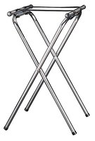 Élégant Porte-Plateau en Acier Allié Chromé Poli de Luxe Moderne, Support de Rangement pour Armoire 49.5x38.1x78.7cm, Type Portable sur Pied