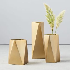 Graceful Metal Flower Vase Handmade Decorative Premium Accent Elegant Floral Holder Contemporary Living Room Interior Collection - Product Image 1