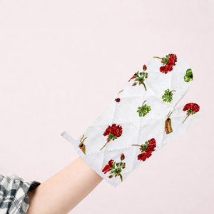 Floral Printed Design 100% Cotton Professional Oven <b>Gloves</b> OEM Large Size Oven <b>Mittens</b> at Affordable Price in India - Product Image 2