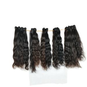 100% fabrication indienne temple Remy cheveux en gros 100% fournisseur naturel faisceaux lâche ondulé vierge extensions de cheveux humains - Product Image 1