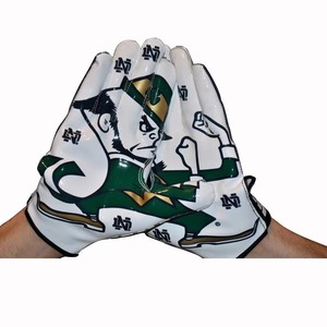 2026 Custom Design American Football Gloves Receiver Gloves Breathable Non-Slip <b>Hook</b> & Loop Closure Full Finger Football Gloves - Product Image 1