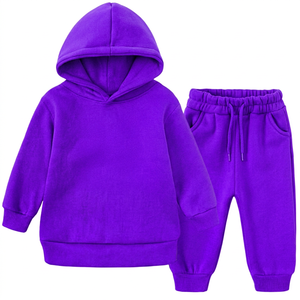 Conjunto Deportivo con Capucha para Bebés, Color Sólido, Spandex/Poliéster, Ecológico, Informal, para Invierno, Manga Larga, Bolsillos Laterales, Elástico - Product Image 5