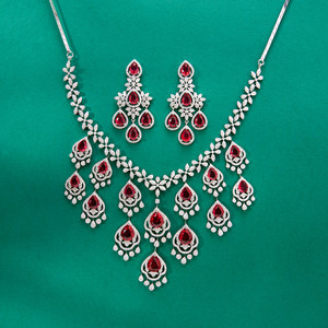 Collar de Cadena de Cuerda Clásico de Latón con Circonitas de Diseño de Lujo y Alta Calidad con Baño de Rodio para Aniversario 436599 - Product Image 6