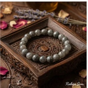 Pulsera Artesanal de Labradorita Natural con Cuentas, Pulsera de Cristal Curativa Mágica de la India, Venta al por Mayor, Patrón en Forma de Pera - Product Image 5