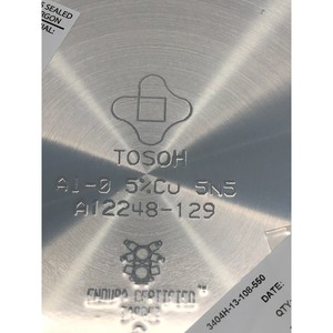 TOSOH 3404H-13-108-550 TARGET, Al0.5%Cu 11.547" - อุปกรณ์และชิ้นส่วนเซมิคอนดักเตอร์ระดับโลกที่เชื่อถือได้ - Product Image 4