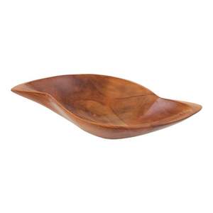 Tazón de madera pulida para servir ensalada y fruta, elegante vajilla decorativa para cocina y comedor. - Product Image 4