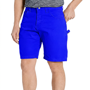 Pantalones Cortos Bermuda de Algodón Sólido para Hombre, Cintura Media, Transpirables, Casuales, con Bolsillos y Cierre de Botones - Product Image 5