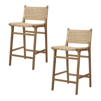 Tabouret de bar moderne en rotin, chaise de comptoir en bois pour cuisine, café, restaurant, mobilier