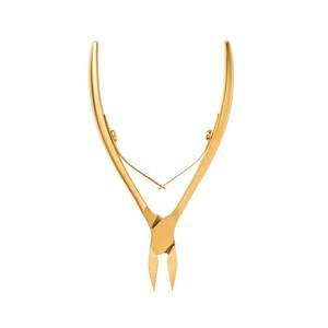 Coupe-cuticules en acier inoxydable doré avec lame droite, ouverture large, biseau aiguisé, coupe-ongles pour manucure des doigts, luxe - Product Image 3