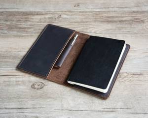Funda Protectora para Cuaderno A5, Estilo Ejecutivo, de Cuero Genuino, Resistente, a Prueba de Olores, Recargable, Organizador para Oficina - Product Image 2
