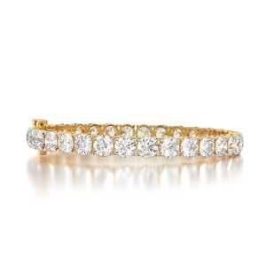 10K <b>Solid</b> <b>Gold</b> Rhodium Plated IGI Certified Lab Grown Oval Cut Diamond Tennis Bracelet 16.00 CTW Luxury Statement Unisex Party - Product Image 2