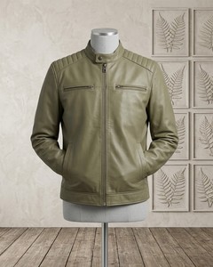 Vestes en cuir sur mesure pour hommes, coupe-vent tendance, vestes de moto en cuir, veste de motard en cuir de haute qualité, style streetwear - Product Image 1