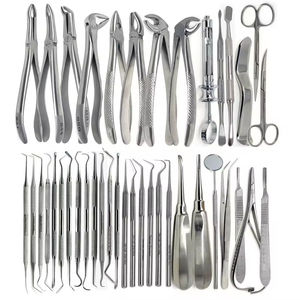 Kit chirurgical avancé pour extraction dentaire en acier inoxydable de haute qualité, comprenant des forceps dentaires, une seringue et des sondes cliniques - Product Image 6