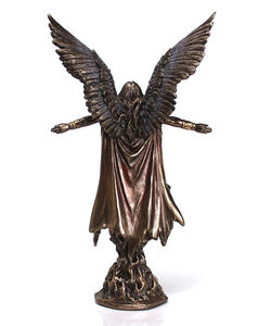 Statue en polyrésine de Saint Michel, figurine en bronze de Saint Michel sur socle, sculpture de Miguel Arcángel pour articles religieux catholiques - Product Image 3