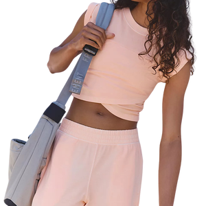 Conjunto de 2 Piezas para Mujer, Diseño Moderno, Algodón con Spandex, Top Corto sin Mangas, Pantalones Holgados Tipo Harem, Tejido de Punto, Color Sólido, Ropa Casual de Verano - Product Image 4