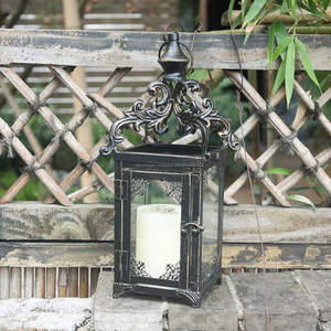 Portavelas de Hierro Forjado Artesanal con Acabado Antiguo de Primera Calidad, Tamaño y Color Personalizados para Uso en Interiores/Exteriores - Product Image 4