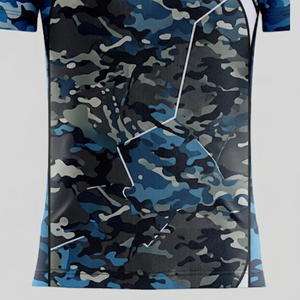 Camisas de camuflaje con sublimación completa para hombre, camisas híbridas con cuello chino, polo y camiseta, camisas con botones de sublimación personalizadas unisex - Product Image 4
