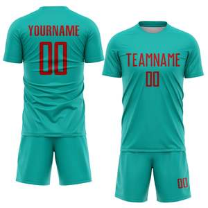 เสื้อฟุตบอลแบบสั่งทำคุณภาพดีที่สุด ดีไซน์เองได้ สำหรับทุกเพศ พร้อมกางเกงขาสั้นพิมพ์ลาย รุ่นใหม่ล่าสุด ชุดกีฬาสำหรับฝึกซ้อม ผลิตจากโพลีเอสเตอร์ 100% ปี 2026 - Product Image 1