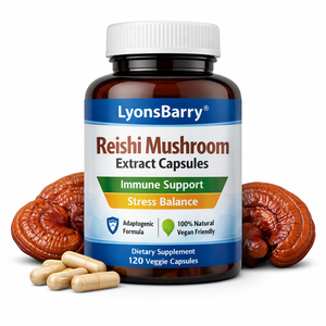 Capsules d'extrait de champignon Reishi, soutien immunitaire, équilibre du stress, complément alimentaire, fournisseur OEM GMP pour l'exportation - Product Image 2