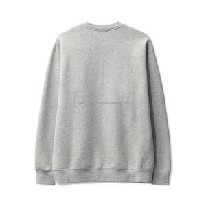 Customized Premium Quality <b>Sweatshirt</b> for Men Heather <b>Grey</b> 100% Cotton Acid Wash Crew Neck Regular Fit by Huzaifa Products - Product Image 2
